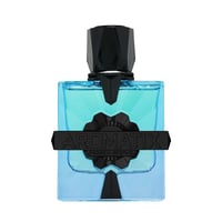 French Avenue Aromatix Magnetiq 100ml — A clear blue glass perfume bottle with a black geometric cap and a black band across the front with 'AROMATIX' and 'FRENCH AVENUE' text.