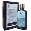 Paris Corner Atomise Intensive Men by Emir Paris Corner 100ml — A black perfume box with a white panel featuring a lion logo and wavy lines stands next to a black and light blue perfume bottle with a silver cap, also featuring the lion logo and wavy lines. | Paris Corner Atomise Intensive Men by Emir Paris Corner