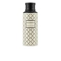Maison Asrar Belgravia by Maison Asrar Eau de Parfum — Botol berwarna krim dengan corak hitam dan penutup bertekstur hitam, ada label 'BELGRAVIA' dan 'ROYAL COLLECTION'.