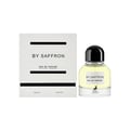 Maison Alhambra By Saffron Eau De Parfum — Kotak putih dan botol minyak wangi kaca jernih bertutup hitam, kedua-duanya ada label "BY SAFFRON" dan teks "EAU DE PARFUM".