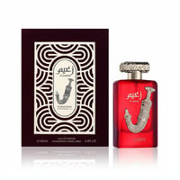 Al Wataniah Zaeem by Al Wataniah Perfume for Men 100ml EDP — Red bottle with ornate silver dagger emblem and matching
