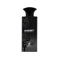 Maison Alhambra Mindset by Maison Alhambra – 100 ml For Man, a black rectangular perfume bottle with a black cap, featuring the text 'MINDSET EAU DE PARFUM' and a deer logo.