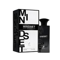 Maison Alhambra Mindset by Maison Alhambra – 100 ml For Man Eau de Parfum bottle and box, black and white design with deer logo