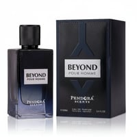 Paris Corner Beyond Pour Homme by Paris Corner 100ml EDP for Men — Black textured box and dark gradient glass bottle with textured cap, silver label.