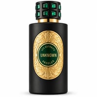 French Avenue Unknown Absolus Les Extraits — Botol minyak wangi hitam berlabel emas berukir dan penutup bertatahkan zamrud