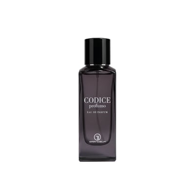Grandeur Codice Profumo Man by Grandeur Elite – 100 ml for Men, a dark glass perfume bottle with a black cap, featuring 'CODICE profumo EAU DE PARFUM' text and the Grandeur logo.