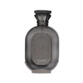 Zimaya Daiman Eclipse Eau De Parfum 100ml by Zimaya — A dark grey, oval-shaped perfume bottle with a textured rim and a metallic base, featuring an ornate, embossed label with Arabic-inspired design elements. | Zimaya Daiman Eclipse Eau De Parfum 100ml by Zimaya — Botol minyak wangi berbentuk bujur berwarna kelabu