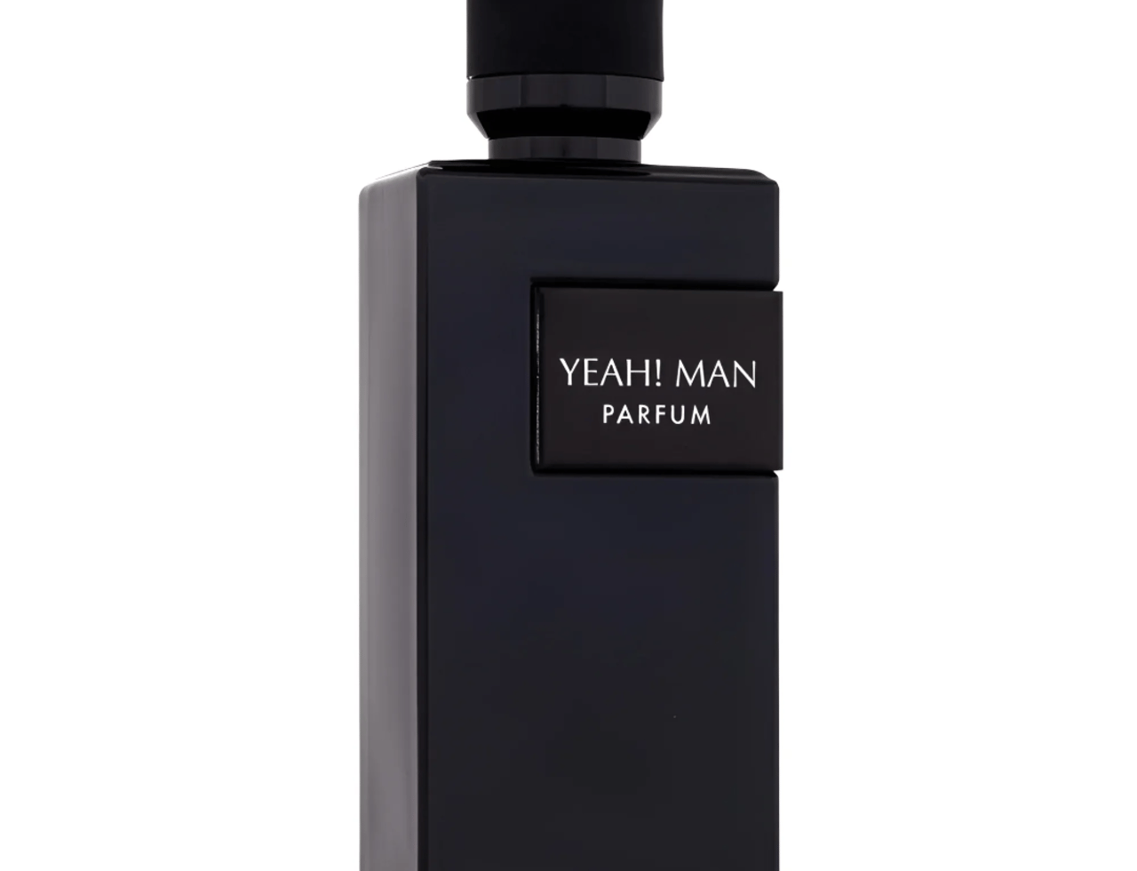 Maison Alhambra Yeah! Parfum Man by Maison Alhambra 100ml EDP — Botol segi empat gelap dengan penutup hitam, ada label hitam tertulis "YEAH! MAN PARFUM".