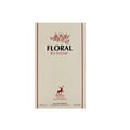Maison Alhambra Floral Bloom — A cream-colored box with red borders features a floral illustration at the top, the text "FLORAL BLOOM" in black and red, and a deer silhouette logo below. | Maison Alhambra Floral Bloom — Kotak berwarna krim dengan sempadan merah memaparkan ilustrasi bunga di bahagian atas, teks "FLORAL