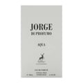 Maison Alhambra Jorge Di Profumo Aqua — White box packaging with black text and a deer logo. | Maison Alhambra Jorge Di Profumo Aqua — Pembungkusan kotak putih dengan teks hitam dan logo rusa.