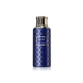 Maison Asrar Legacy by Maison Asrar 100ml EDP Unisex — Botol biru corak geometri emas dan penutup emas berhias, di tengah latar putih dengan pantulan.