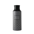 Maison Asrar Majesty by Maison Asrar 100ml EDP Unisex — Botol kelabu dengan penutup bercorak hitam, ada label segi empat tepat tertulis 'MAJESTY' dan 'ROYAL COLLECTION', berlatar belakang putih.