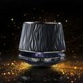 Maison Asrar Night In Paris by Maison Asrar 90ml EDP Unisex — Penutup hitam bertekstur seperti kap lampu di atas tapak gelap, memantul dengan kilauan emas dan lampu bokeh.