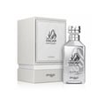 Zimaya Oscar Platinum EDP Unisex — Kotak putih bertekstur dan botol minyak wangi perak dengan logo Oscar Platinum dan tulisan Arab, berlatar belakang putih.