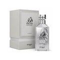 Zimaya Oscar Platinum by Zimaya 100ml EDP Unisex — Botol minyak wangi perak bertutup seperti istana berdiri di sebelah kotak putih berteksturnya, kedua-duanya memaparkan logo Oscar dan tulisan "PLATINUM".