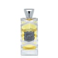 Lattafa Oud Mood Reminiscence Lattafa 100ml — A clear glass perfume bottle with yellow liquid, wrapped in a silver ribbon printed with 'Oud Mood'. The bottle has a silver cap and a dark grey label with Arabic script and 'Reminiscence' text. | Lattafa Oud Mood Reminiscence Lattafa 100ml — Botol kaca jernih berisi