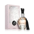 Amnia by Al Wataniah For Her 100ml EDP — Black box with gold accents and Arabic script next to a clear glass perfume bottle