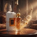 Ard Al Zaafaran Ghality by Ard Al Zaafaran 100ml EDP Women — Bride and groom holding a floral perfume bottle during a