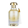 Al Wataniah Special Oud — Amber liquid in a clear glass bottle with a gold textured cap and dark oud wood sticks inside.
