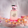 Al Wataniah Tiara Pink — White perfume box with gold ornate floral design and Arabic script