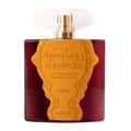 Ard Al Zaafaran Heibah — Woman in cream hijab and lace dress holds a clear perfume bottle with rose gold cap.