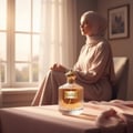 Ard Al Zaafaran Ahlam Al Arab EDP 80 ml — Couple holding perfume bottles and a book in front of city skyline