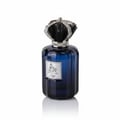 Al Wataniah Rose Mystery Intense — Perfume bottle in front of the illuminated Petronas Twin Towers at night with a
