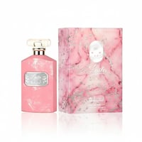 Ard Al Zaafaran Laila – Pink marble bottle and matching box with silver accents and rose motif