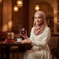 Ard Al Zaafaran Lil Nisae Faqat — Perfume bottle and box on a white surface with a blurred mall background.
