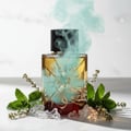 Ard Al Zaafaran Mousuf Wardi — Man presents glowing perfume bottle to crying woman in garden