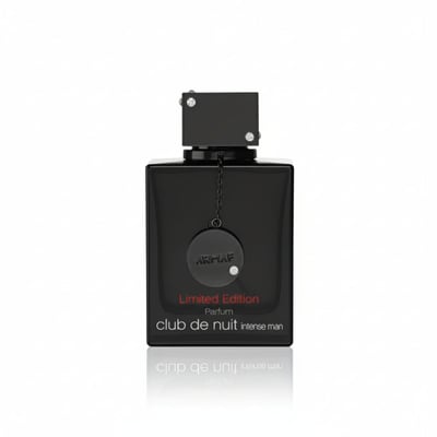 Armaf Club De Nuit Intense Limited by Armaf 105ml EDP Men CDNI — Black bottle with silver chain and circular tag, red