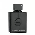 Ard Al Zaafaran Oud Al Sayad — Gold gift box with black ribbon bow, Arabic text, and large black 'E' logo.