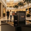 Armaf Club De Nuit Intense Limited by Armaf 105ml EDP Men CDNI — Black perfume box and bottle on car seat with Petronas