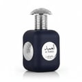 Armaf Connoisseur Man — Black rectangular bottle with gold lettering, metallic cap, and hanging charms on a white background.