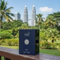 Armaf Connoisseur Man by Armaf 100ml EDP Men — Open box showing dark grey bottle with gold accents and text, gold trim on box