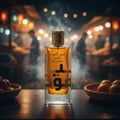 Armaf Odyssey Homme White by Armaf — White perfume bottle with gold cap and accents, reflected in dark surface.