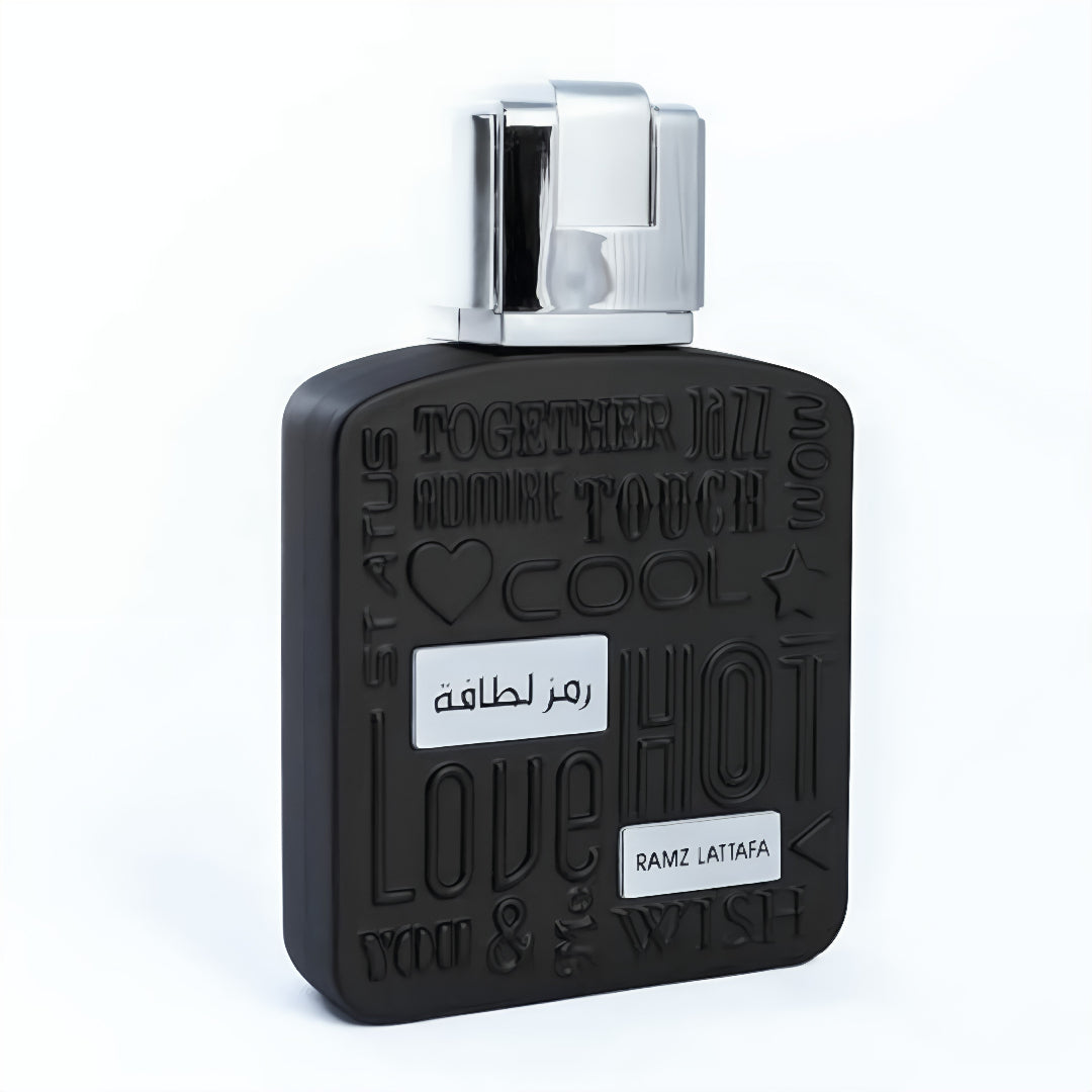 Botol Ramz Silver Lattafa wangian lelaki bau aromatic woody pilihan ramai Malaysia