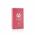 Lattafa Fakhar Rose Gold by Lattafa 100ml Women — White gift box with gold ornate details, round white perfume bottle with