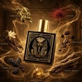 Rayhaan Pharaoh by Rayhaan 100ml EDP Unisex — Black and gold bottle with Egyptian pharaoh motif, surrounded by cardamom, saffron, vanilla, tonka bean, amber wood, coffee beans, and guaiac wood.