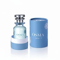 OSMA Amber S perfume bottle and packaging on a light gray background