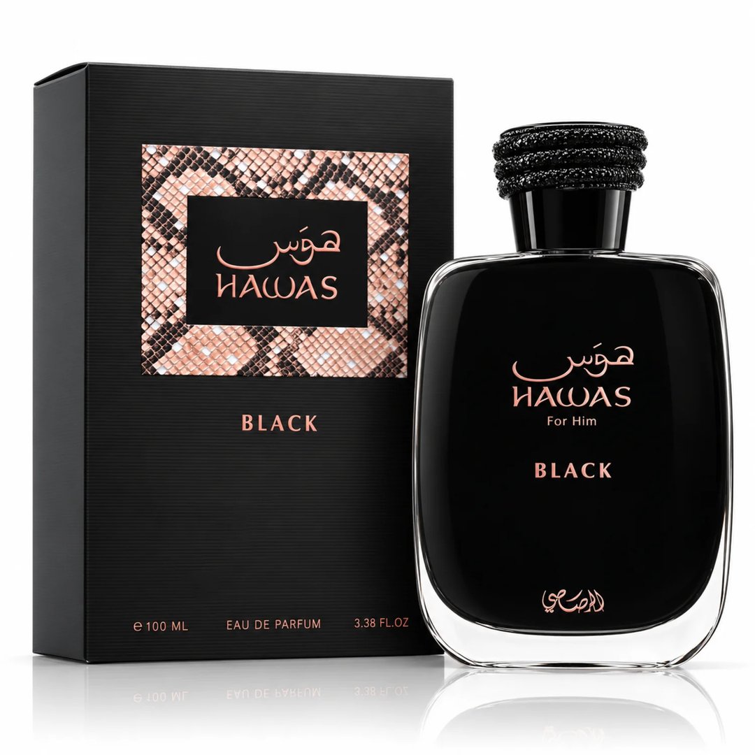 Minyak Wangi Rasasi Hawas Black For Him EDP 100ml – Lelaki
