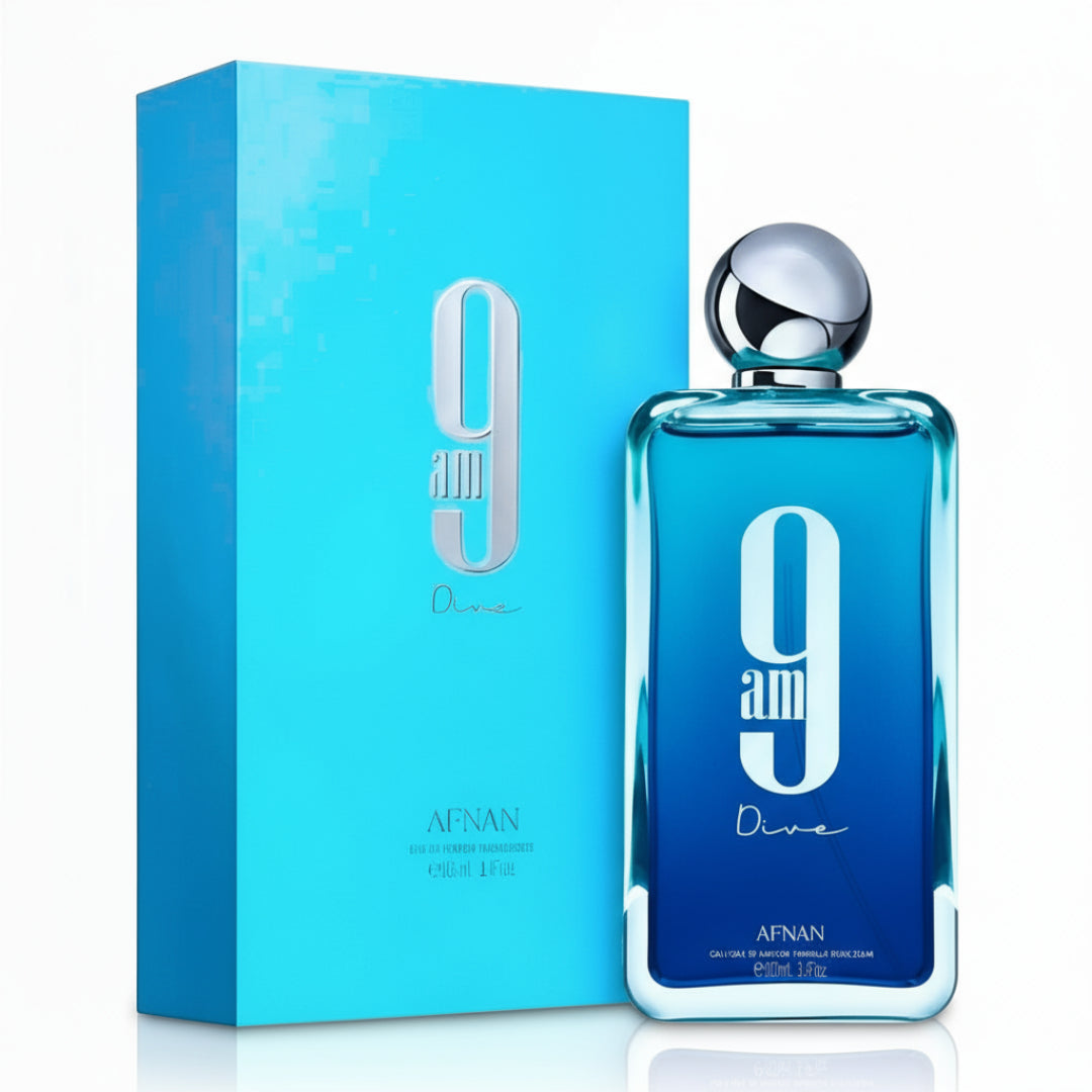 9AM Dive Afnan perfume lelaki aquatic fresh long lasting Malaysia sesuai siang panas