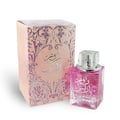 Ard Al Zaafaran Rose Paris — Pink glass perfume bottle with ornate pink and purple box, clear cap, white background
