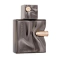 French Avenue Ghost Spectre by French Avenue 80ml — A metallic grey perfume bottle with a wavy, sculpted design and a gold bullet accent on the side. The word "GHOST" is vertically embossed on the left, and "SPECTRE" is on the base. | French Avenue Ghost Spectre by French Avenue 80ml — Botol minyak wangi kelabu