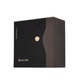 French Avenue Ghost Spectre — Black and textured box with gold lettering and a circular emblem on the front, featuring the text 'GHOST' vertically on the left and 'SPECTRE' at the bottom. | French Avenue Ghost Spectre — Kotak hitam dan bertekstur dengan huruf emas dan lambang bulat di hadapan, menampilkan teks 'GHOST'