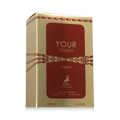 Maison Alhambra Your Touch Amber — Gold box with a red panel featuring 'YOUR TOUCH AMBER' text, a deer logo, and fragrance details.