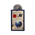 Lattafa Pride Art of Universe by Lattafa Pride 100ml EDP — Blue bottle with silver cap, featuring a cosmic design with planets, stars, and the Earth.