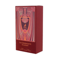 Maison Alhambra La Charmante Eclatant — Red perfume box with art deco inspired design and gold deer logo, showing product details.