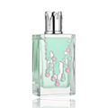 Maison Alhambra Sugar Me Candy Floss by Maison Alhambra 100ml EDP — Clear glass perfume bottle with mint green liquid and a silver cap with a dripping effect. The bottle features a decorative silver outline with pink and mint green bubble-like accents.