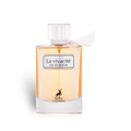 Maison Alhambra La Vivacite by Maison Alhambra 100ml EDP — A clear glass perfume bottle with light orange liquid, a white label with black text reading 'La vivacité EAU DE PARFUM', and a small deer silhouette logo at the bottom.